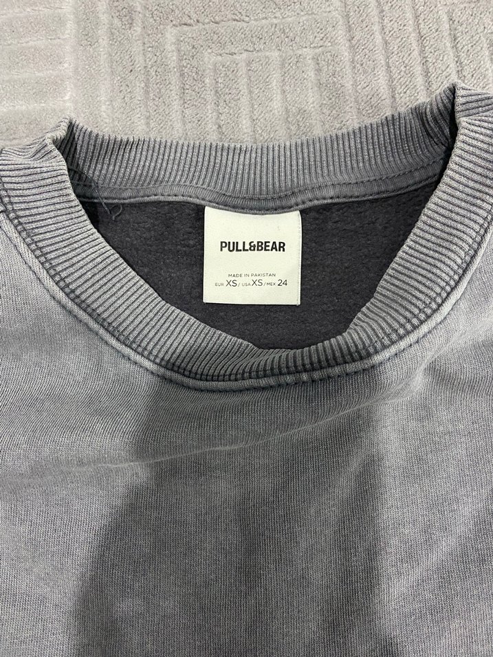 Gri Kadın Sweatshirt, Yuvarlak Yaka, Rahat Kesim - Görsel 3