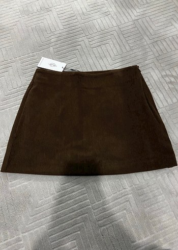 Kahverengi Süet Midi Kadın Etek - Görsel 2