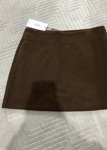 Kahverengi Süet Midi Kadın Etek - Görsel 3