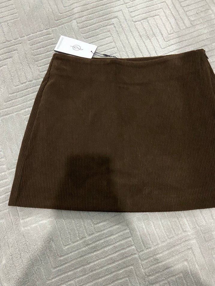 Kahverengi Süet Midi Kadın Etek - Görsel 3