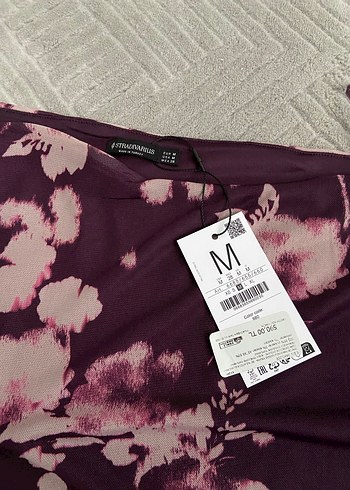 Kadın Mor Desenli Uzun Kollu Bluz - Görsel 3