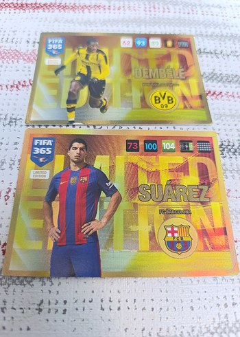 panini limited edition messi ve dembele