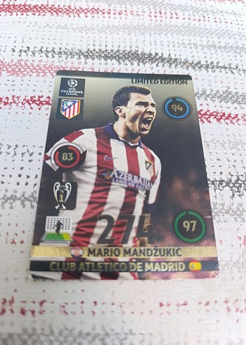 panini şampiyonlar ligi mario Mandzukic limited edition