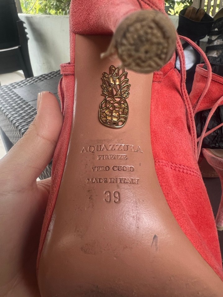 Kırmızı Süet Tokalı Stiletto - Görsel 4