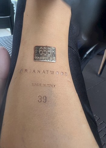 Brian Atwood Siyah Platform Topuklu Kadın Gece Ayakkabısı