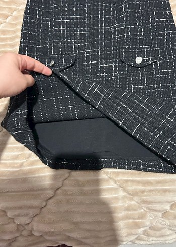 8 Yaş Beden siyah Renk Kız çocuk tüvit kumaş jile