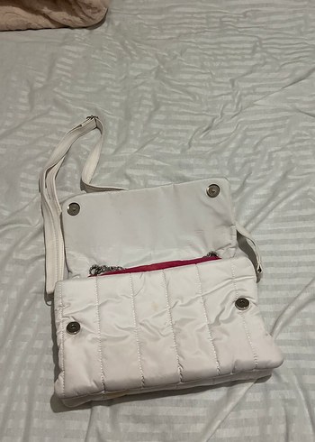 Beyaz Pilili Kadın Omuz Çantası - Görsel 2