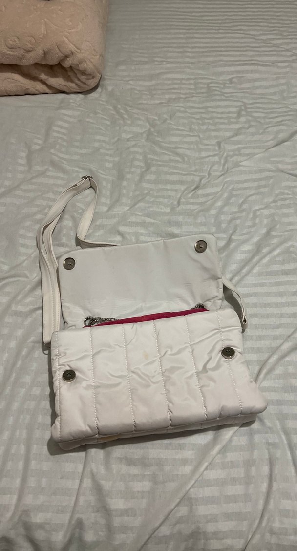 Beyaz Pilili Kadın Omuz Çantası - Görsel 2
