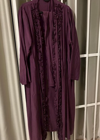 Mor Uzun Kollu tunikli takım - Görsel 2