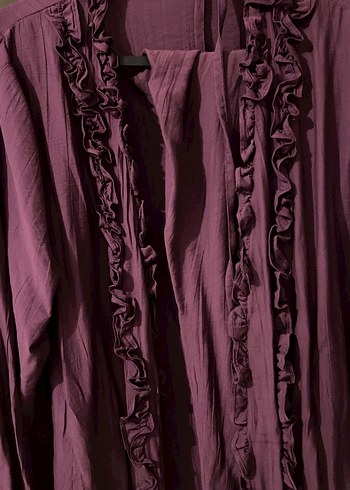 Mor Uzun Kollu tunikli takım - Görsel 3