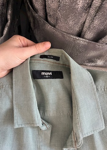 Mavi marka Uzun Kollu Erkek Keten Gömlek