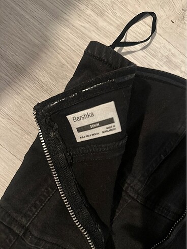 s Beden siyah Renk bershka denim elbise