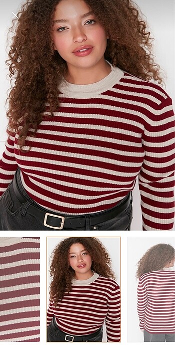 48 Beden bordo Renk Trendyolmilla İnce Triko