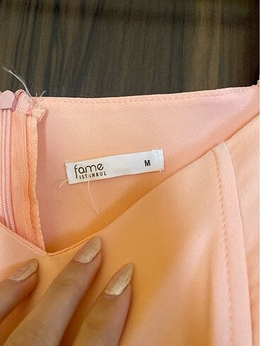 m Beden Toz pembe uzun abiye