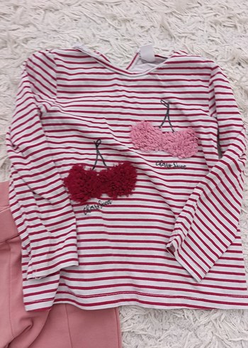 LC Waikiki Pembe Uzun Kollu Örgü Bebek Kız Takımı