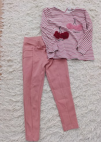 Pembe Uzun Kollu Örgü Bebek Kız Takımı