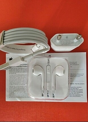 Iphone şarj aleti ve kulaklık 