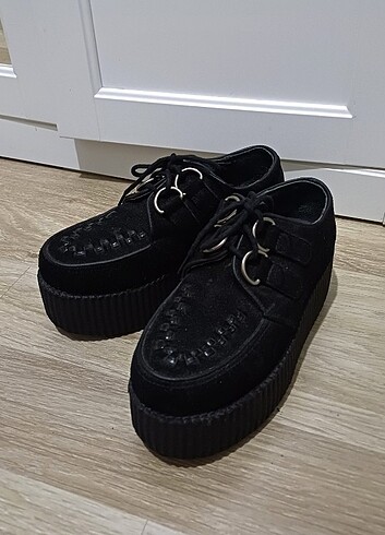 36 Beden Yüksek Taban Süet Creepers 