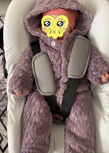 HelloBaby Mor Peluş Bebek mont