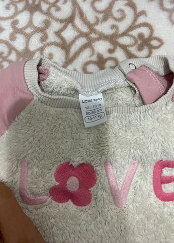 Nakışlı Pembe Örgü Bebek Tulum - Görsel 2