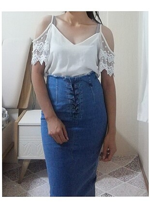 Beyaz bluz 
