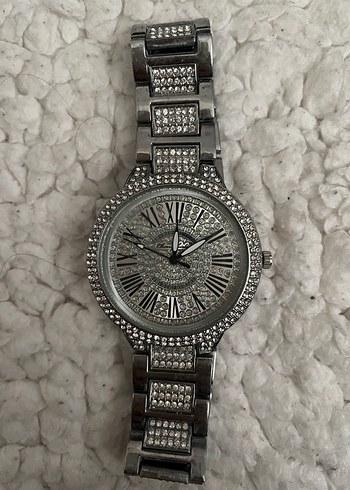 Kadın Gri Taşlı Rock Punk Saat - Görsel 2