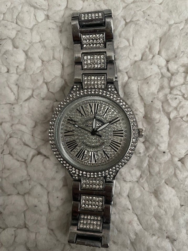 Kadın Gri Taşlı Rock Punk Saat - Görsel 2