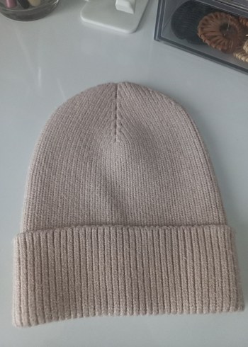 Kadın Bej Örgü Yün Bere - Görsel 2