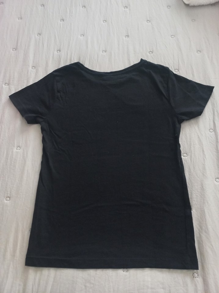 Mango Siyah Baskılı Kadın Tişört - Görsel 4