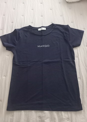 Mango Lacivert Baskılı Kadın Tişört - Görsel 3