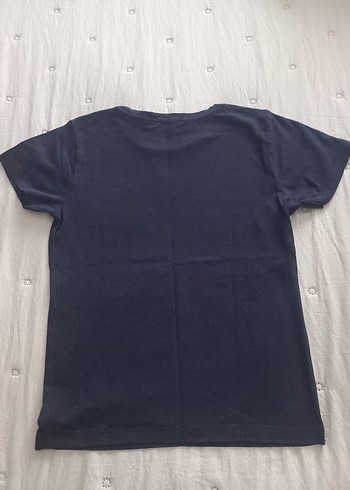 Mango Lacivert Baskılı Kadın Tişört - Görsel 4