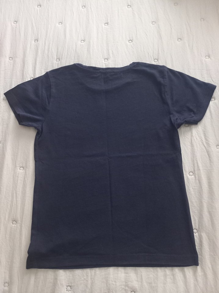 Mango Lacivert Baskılı Kadın Tişört - Görsel 4