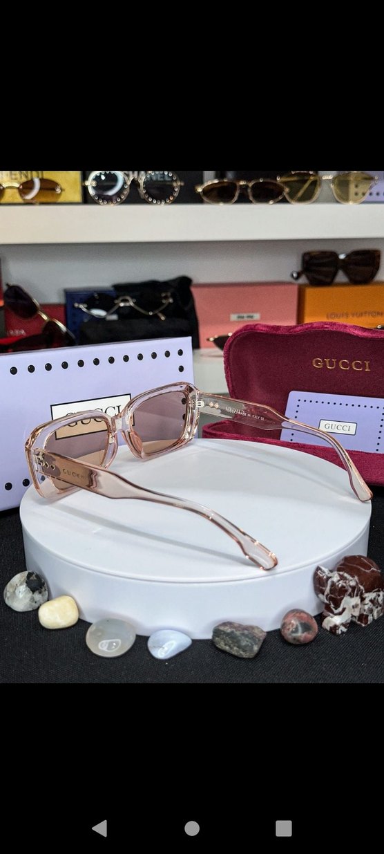 Şeffaf Bej Kadın Güneş Gözlüğü - Görsel 3