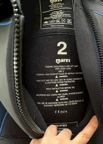 Mares Evolution Lady 5+5mm Size 2 Shorty - Görsel 3