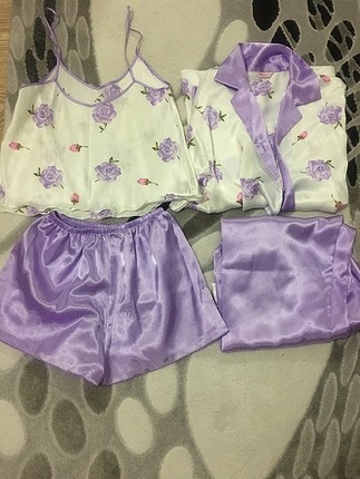 Pijama sabahlık gecelik set 6 parça 