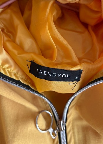 Sarı Midi Boy Rahat Kesim Yağmurluk - Görsel 6