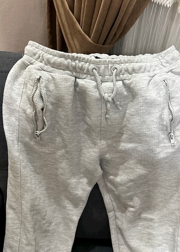 Zara Gri Erkek Fermuarlı Rahat Eşofman Altı - Görsel 2