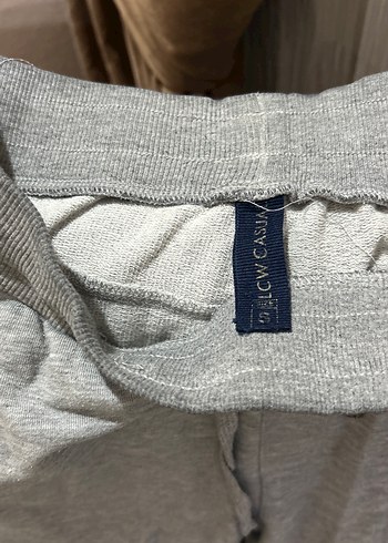 Zara Gri Baskılı Fermuarlı  Eşofman Altı - Görsel 2