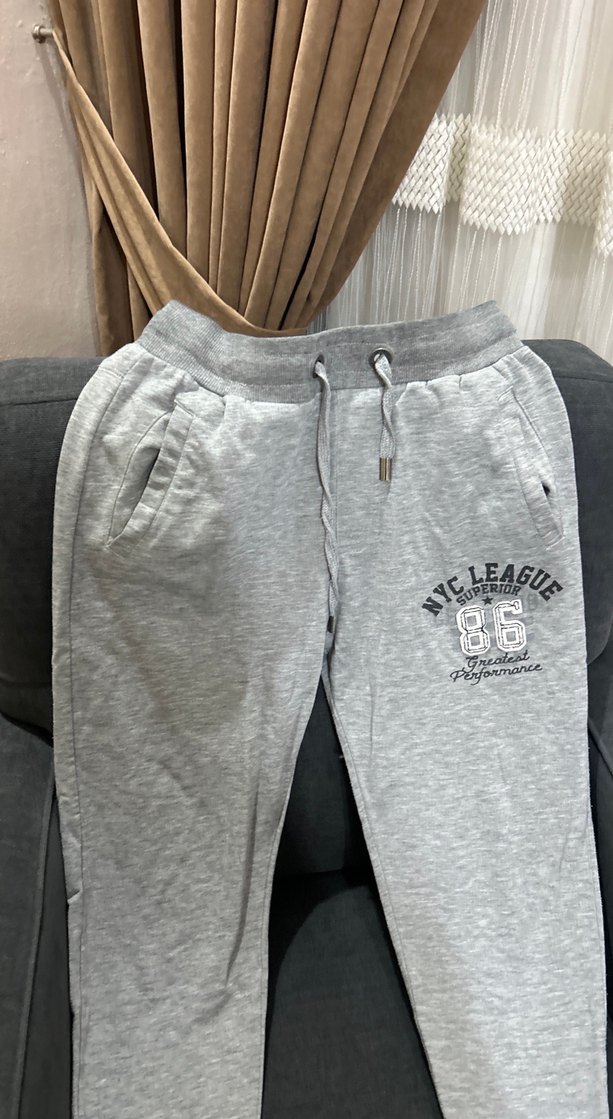 Zara Gri Baskılı Fermuarlı  Eşofman Altı - Görsel 3