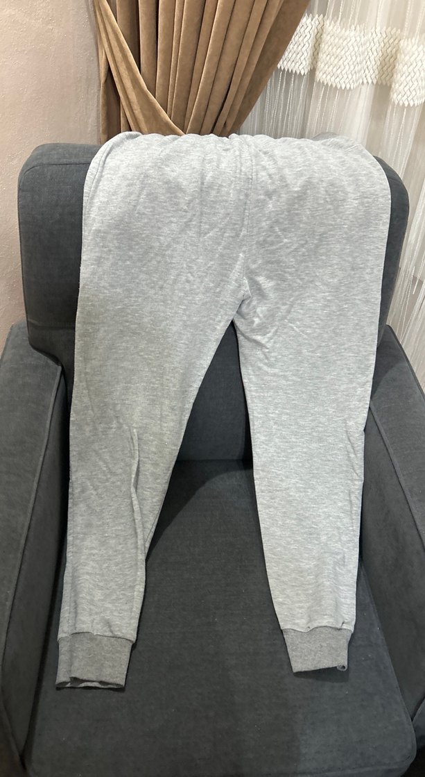 Zara Gri Baskılı Fermuarlı  Eşofman Altı - Görsel 4