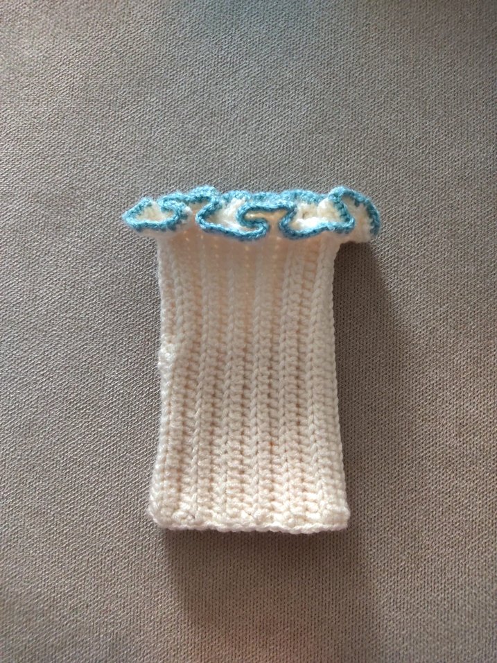 Pastel Kenarlı Örgü Kadın Eldiveni - Görsel 3