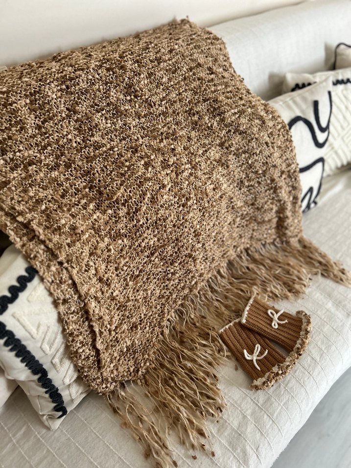 Örgü Bohem Tarzı Kadın Eldiveni Şal takım - Görsel 5