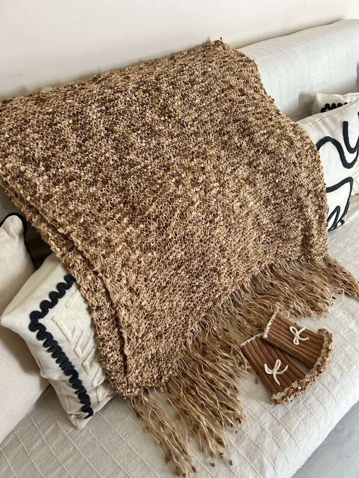 Örgü Bohem Tarzı Kadın Eldiveni Şal takım - Görsel 4