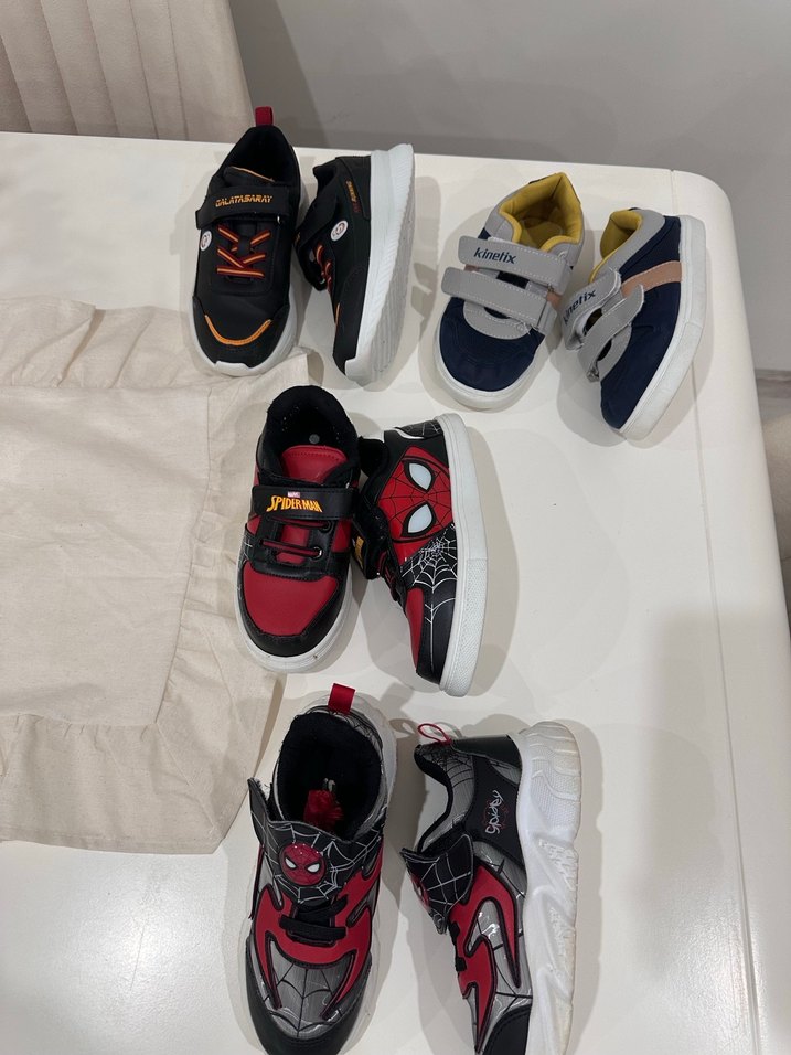 Renkli Erkek Çocuk Spor Ayakkabı Velcro - Görsel 2