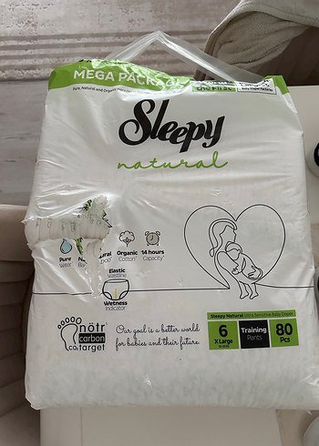 Sleepy Sleepy Natural XLarge Bebek Külot Bezi 80 li