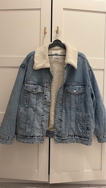Pull and bear içi kürklü kot kaban ceket