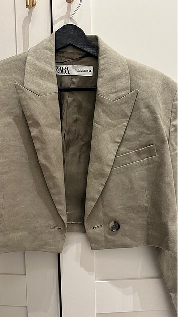 Zara Zara vizon/haki crop Blazer
