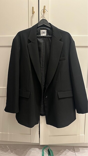 Zara siyah uzun Blazer