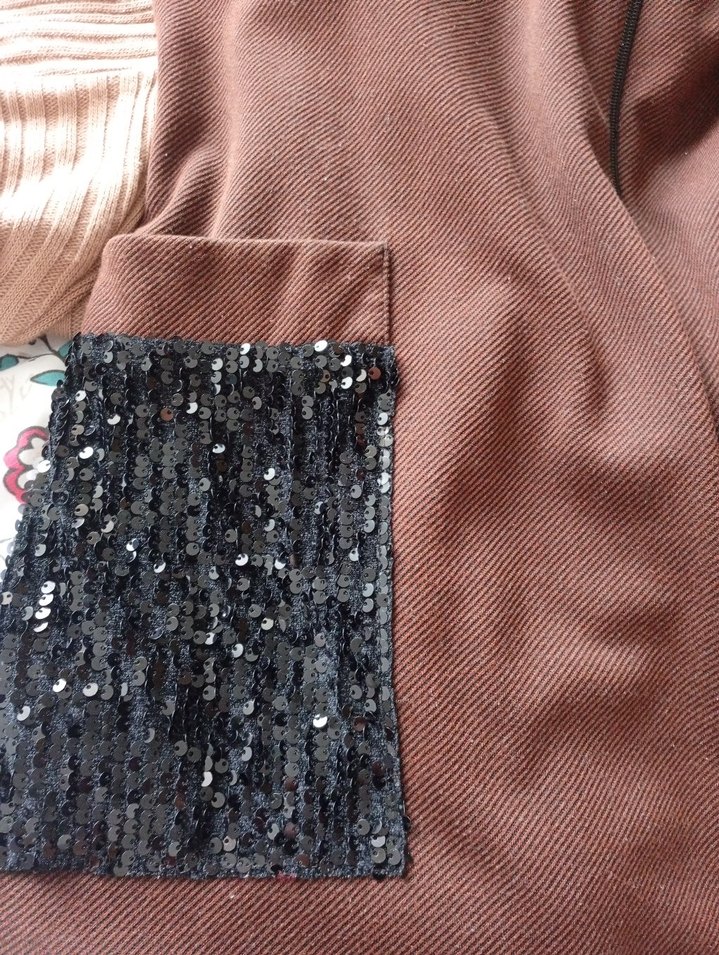 Kadın Kahverengi Uzun Fermuarlı Kaban iki koltuk altı 55 boy 120 - Görsel 5