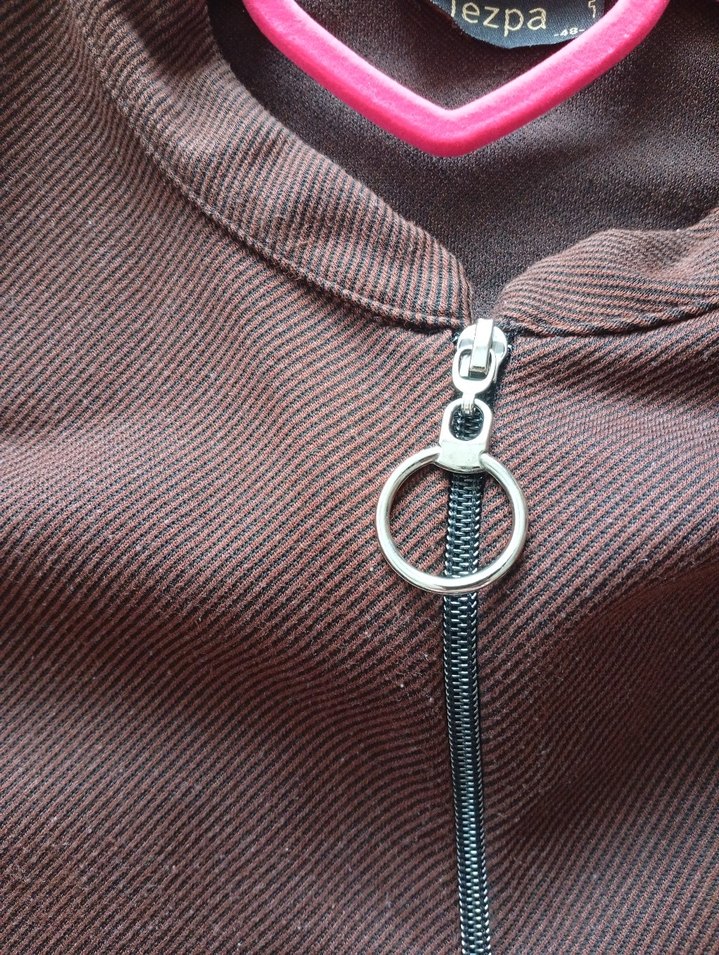 Kadın Kahverengi Uzun Fermuarlı Kaban iki koltuk altı 55 boy 120 - Görsel 4